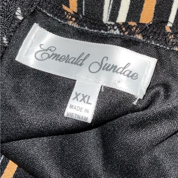 Emerald Sundae Striped Jumpsuit Charcoal Size XXL - Picture 8 of 11